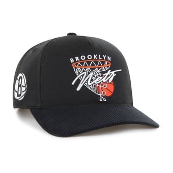 Men's '47  Black Brooklyn Nets Nothing But Net Hitch Adjustable Hat