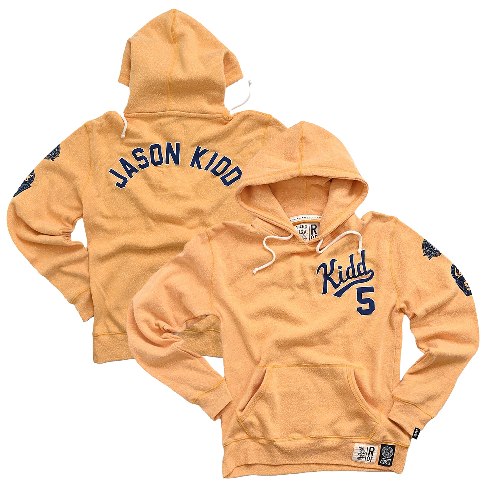 Men's Roots of Fight Jason Kidd Gold Cal Bears Name & Number Tri-Blend Pullover Hoodie