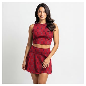 Women's Concepts Sport  Red Los Angeles Angels Knit Tank Top & Skort Set