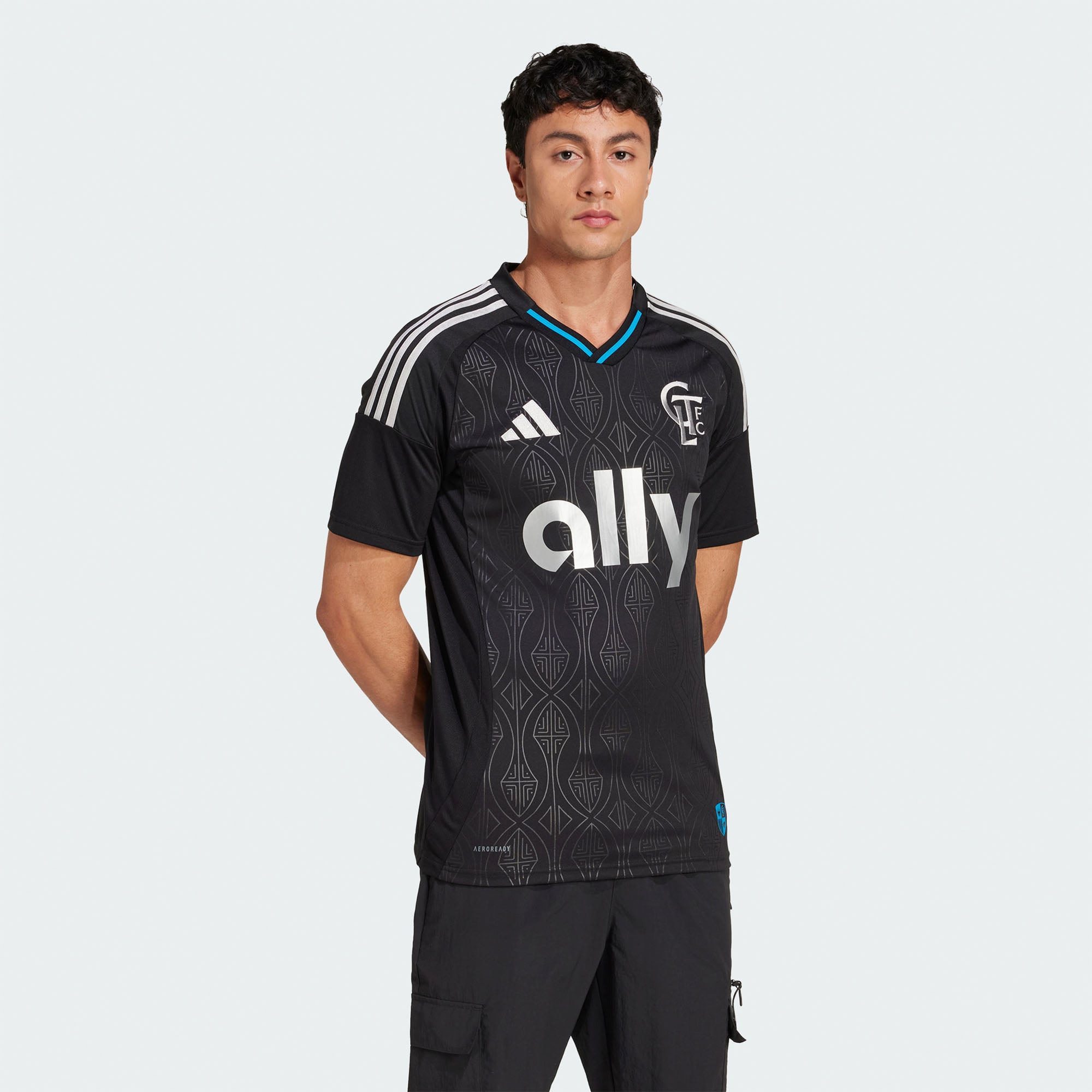 Men's adidas Black Charlotte FC 2025 Fortress Kit Replica Jersey