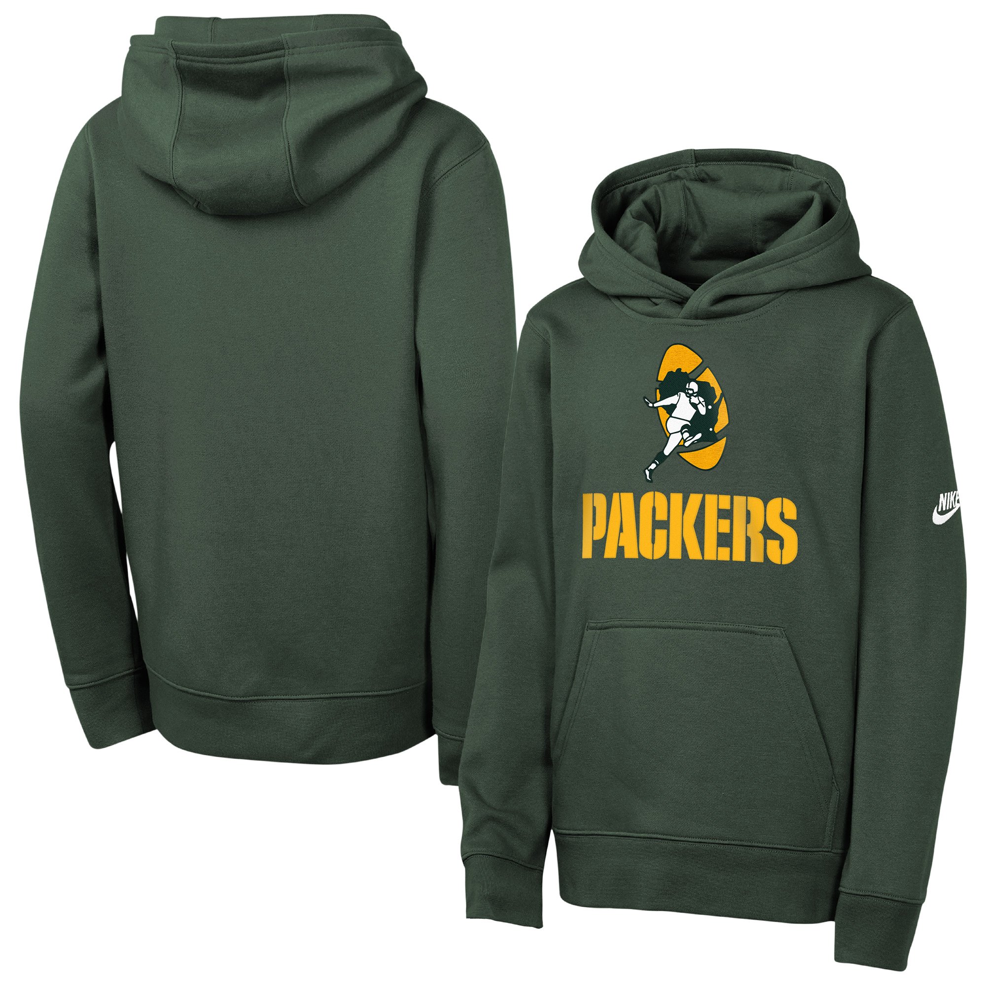 Green Bay Packers Nike Rewind Hoodie - Youth
