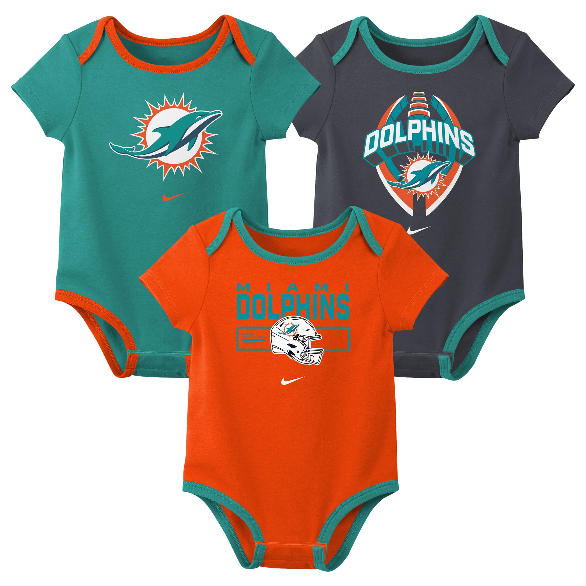 Ensemble de 3 pièces Nike Creeper des Dolphins de Miami - Bébé
