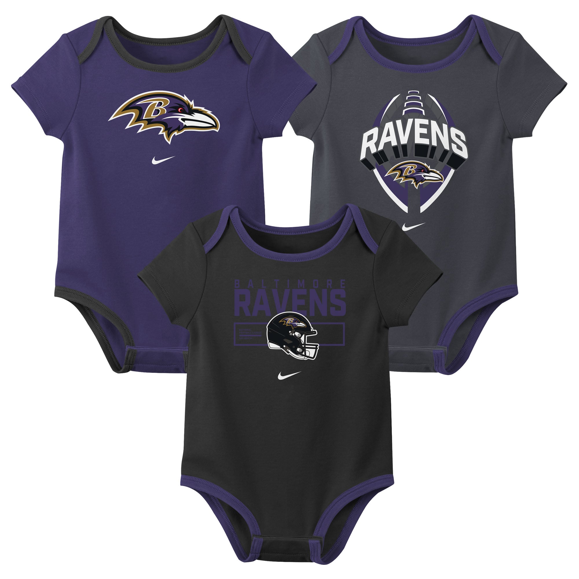 Ensemble de 3 pièces Nike Creeper des Ravens de Baltimore - Nourrisson