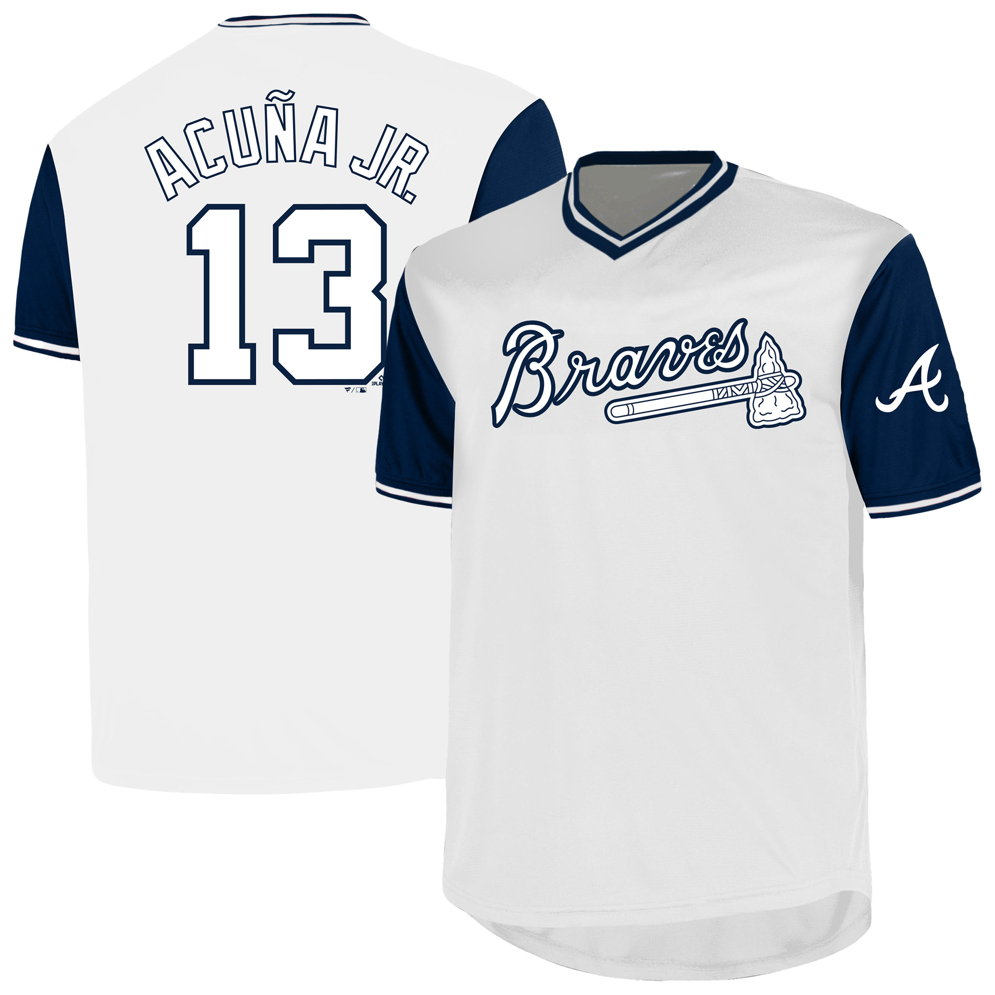 Men's Profile Ronald Acuña Jr. White Atlanta Braves Big & Tall Name & Number Jersey