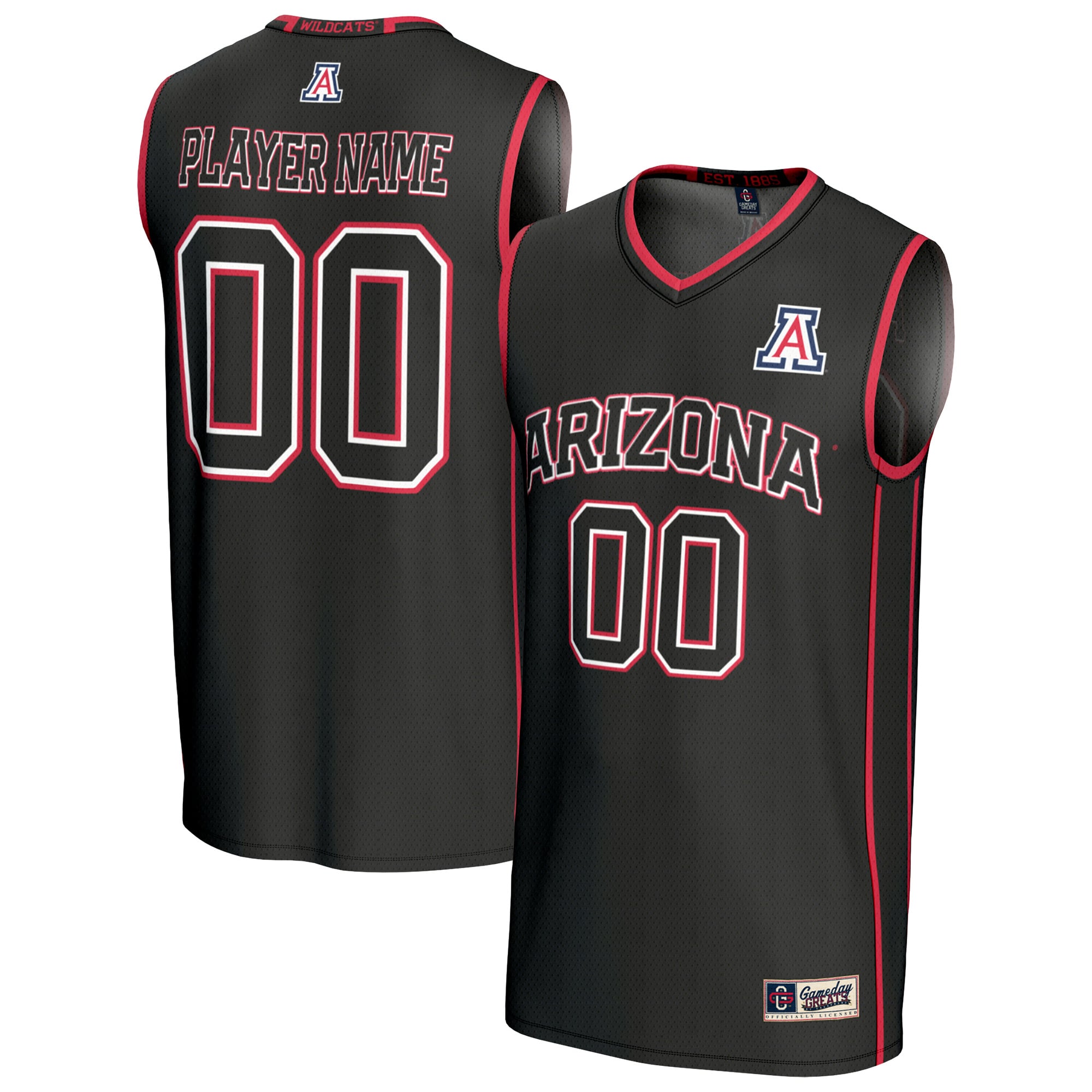 Men's GameDay Greats  Black Arizona Wildcats NIL Pick-A-Player Lightweight Men's Basketball Fashion Jersey