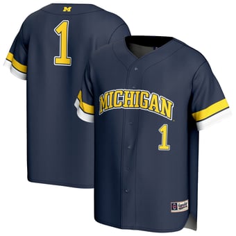 Unisex GameDay Greats  Navy Michigan Wolverines Pick-A-Player Baseball Fashion Jersey