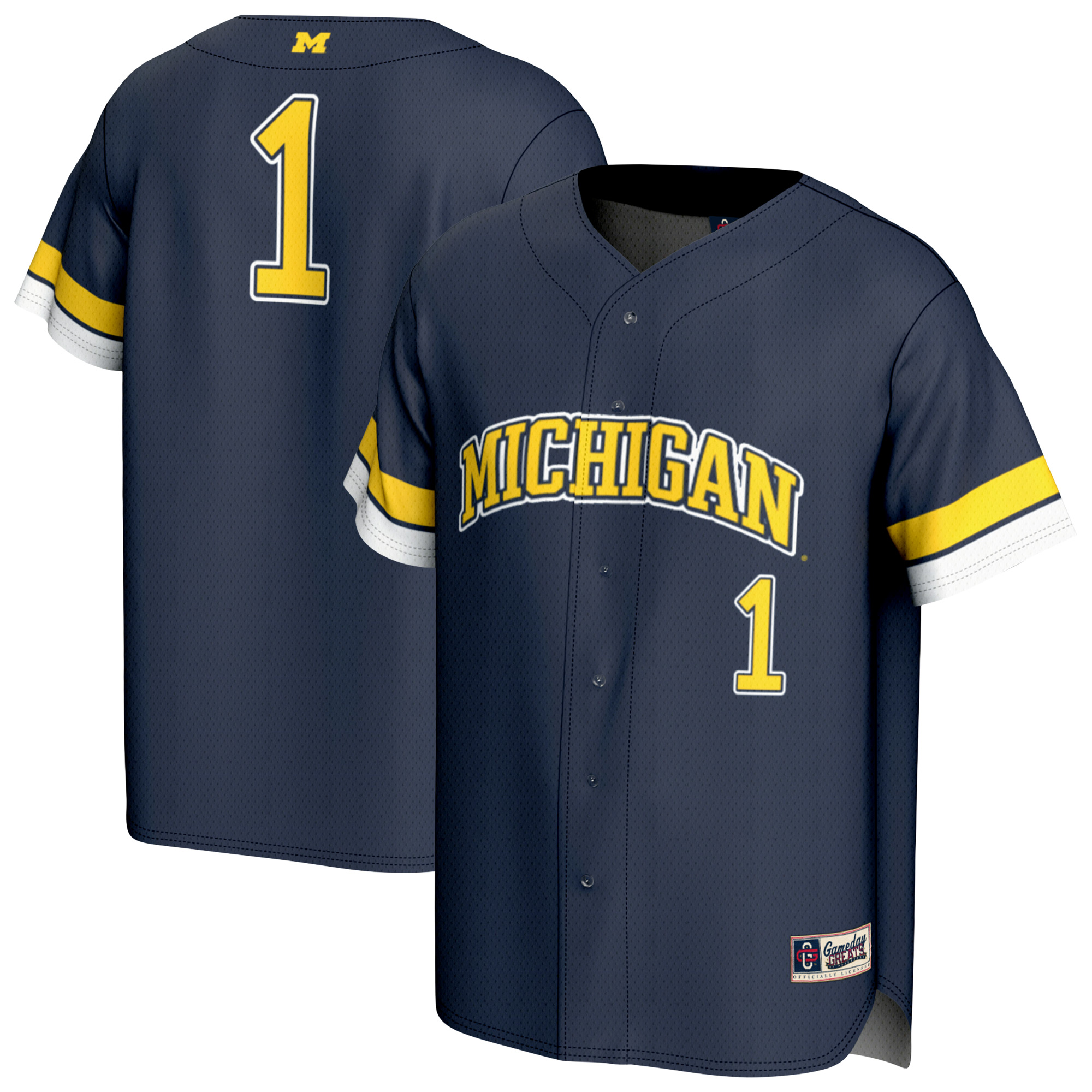 Youth GameDay Greats Navy Michigan Wolverines Pick-A-Player Lightweight Baseball Fashion Jersey Youth GameDay Greats Navy Michigan Wolverines Pick-A-Player Lightweight Baseball Fashion Jersey