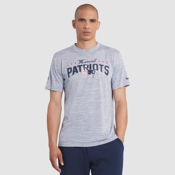 Men's Nike  Silver New England Patriots Rivalries Collection Sideline Velocity Dri-FIT T-Shirt