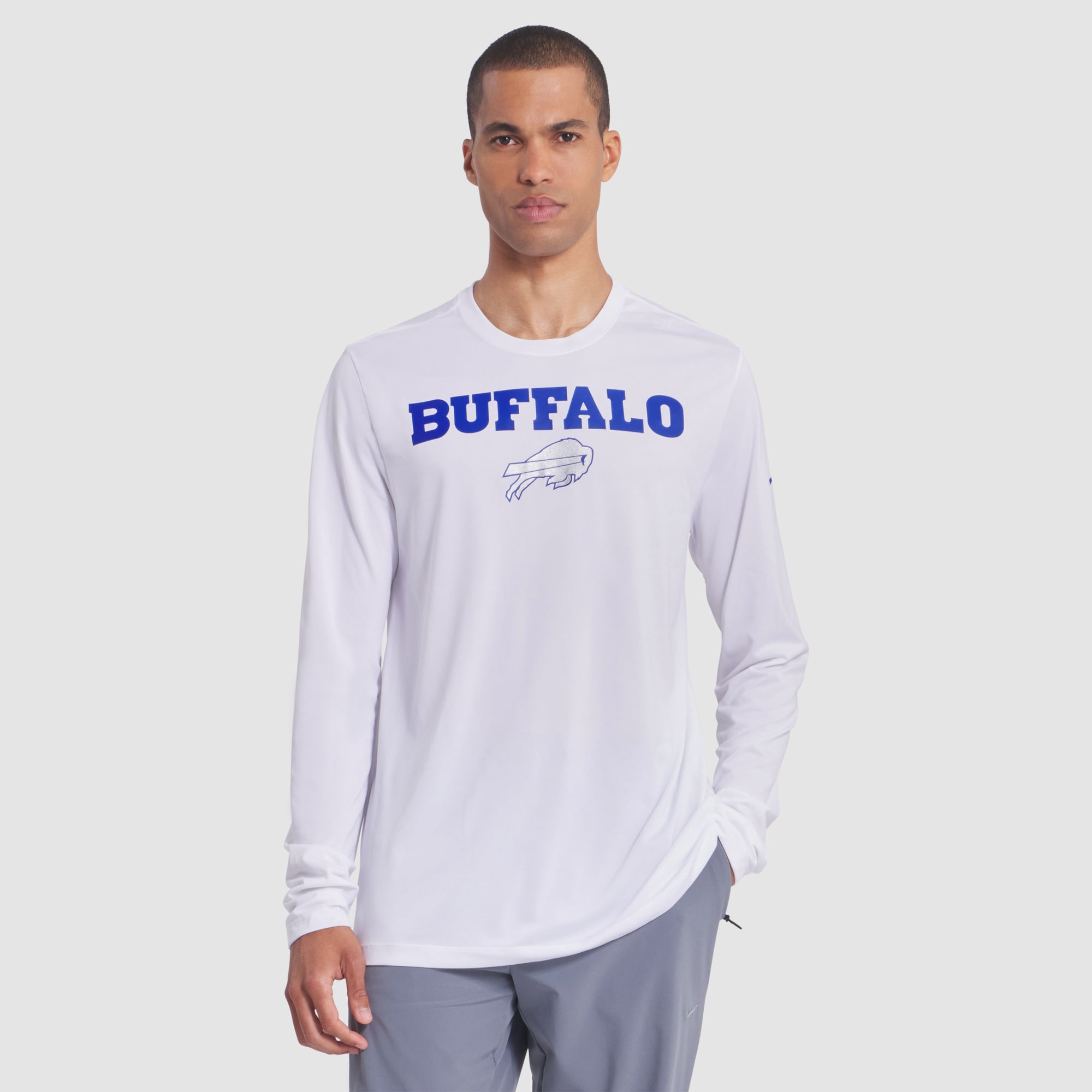 T-shirt à manches longues Nike Buffalo Bills Rivalries Collection Sideline Legend Dri-FIT blanc pour homme