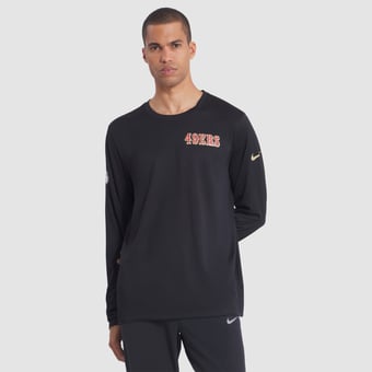 Men's Nike  Black San Francisco 49ers Rivalries Collection Sideline Legend Dri-FIT Long Sleeve T-Shirt
