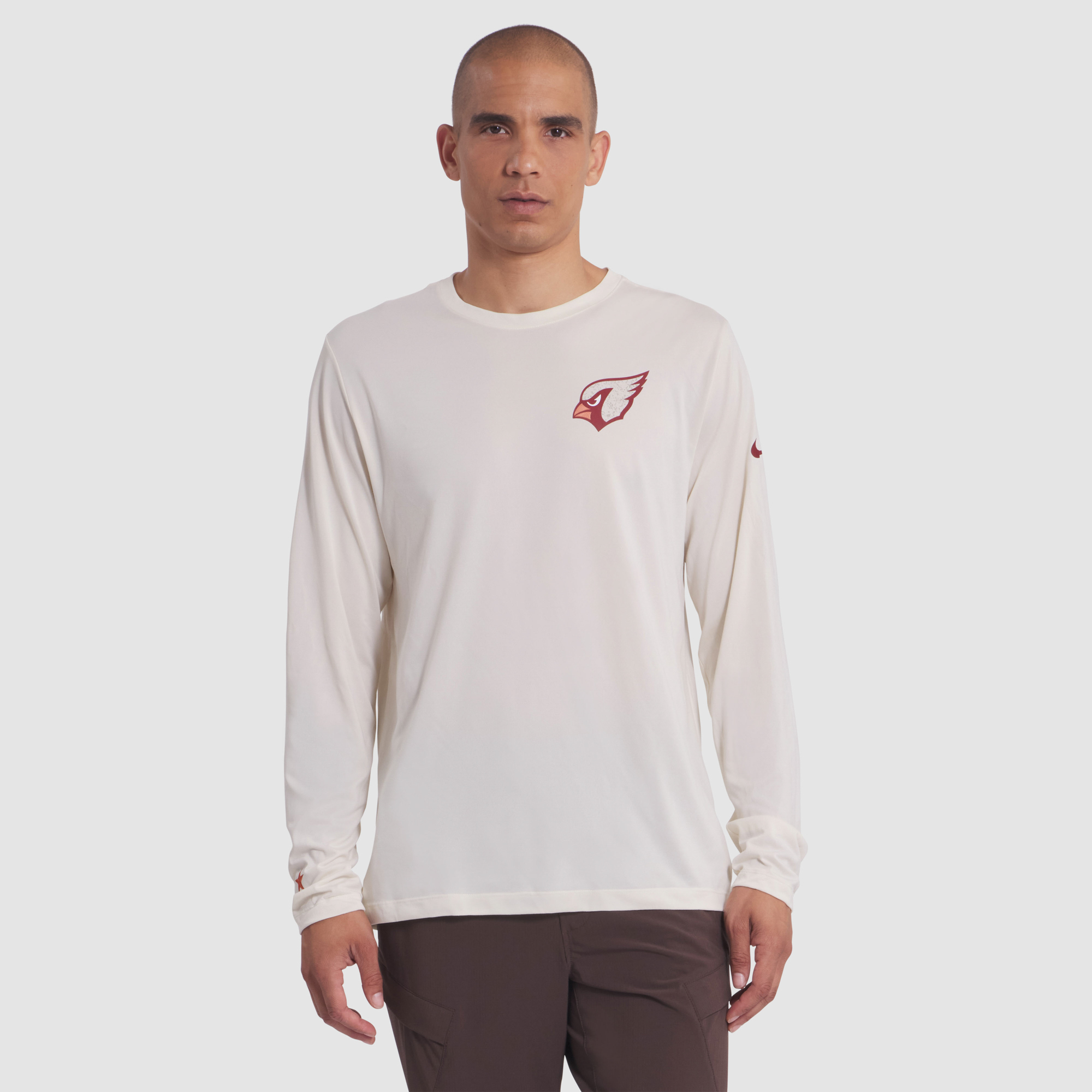 Men's Nike Natural Arizona Cardinals Rivalries Collection Sideline Legend Dri-FIT Long Sleeve T-Shirt