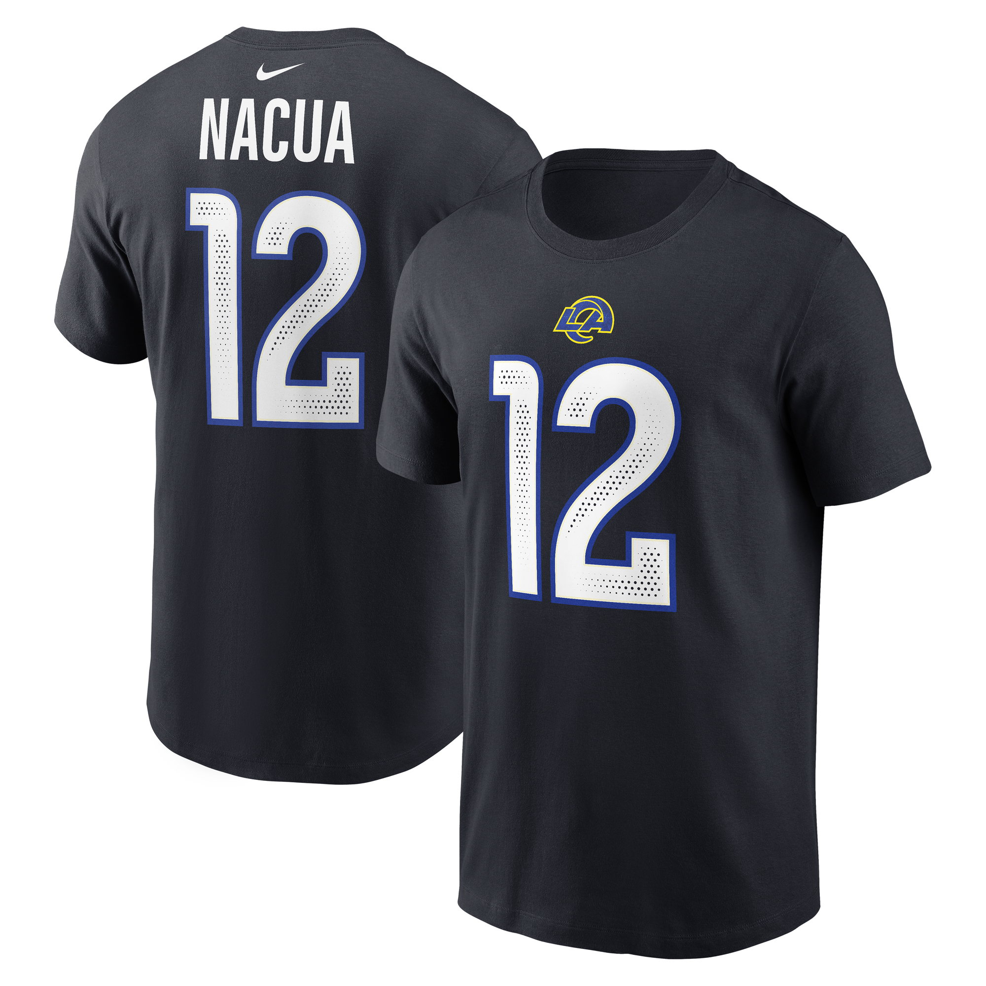 Men's Nike Puka Nacua Dark Blue Los Angeles Rams Rivalries Collection Player Name & Number T-Shirt