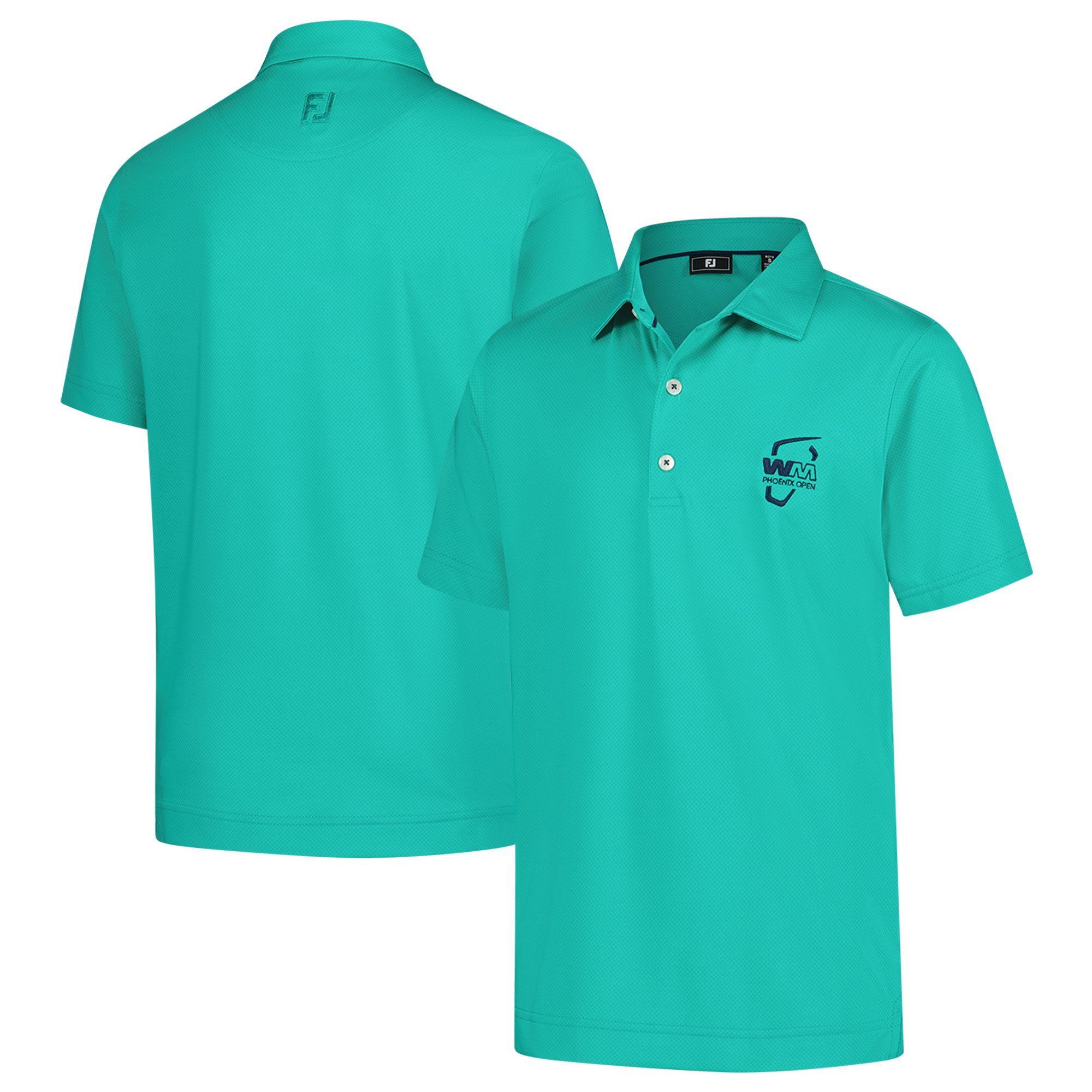 Youth FootJoy Green WM Phoenix Open Tonal Dot Print Lisle Polo