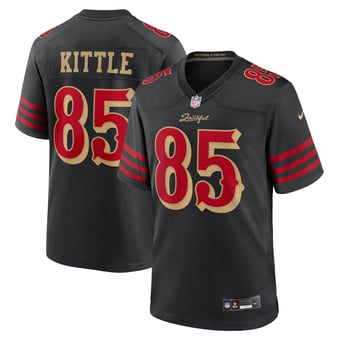 Men's Nike George Kittle Black San Francisco 49ers Rivalries Collection Game Jersey