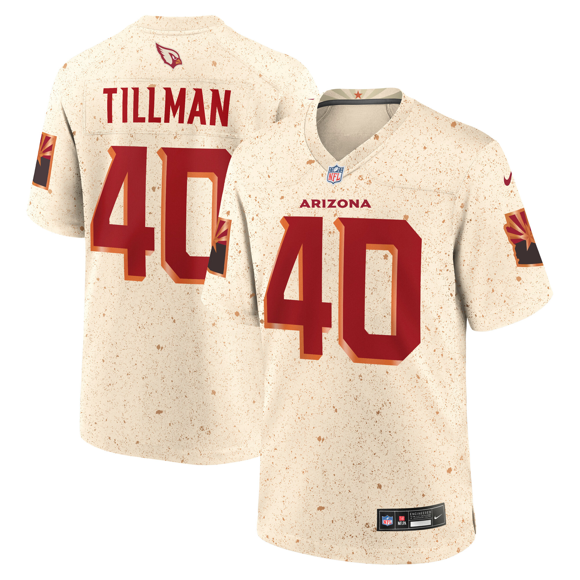 Men's Nike Pat Tillman Natural Arizona Cardinals Rivalries Collection Retired Player Game Jersey