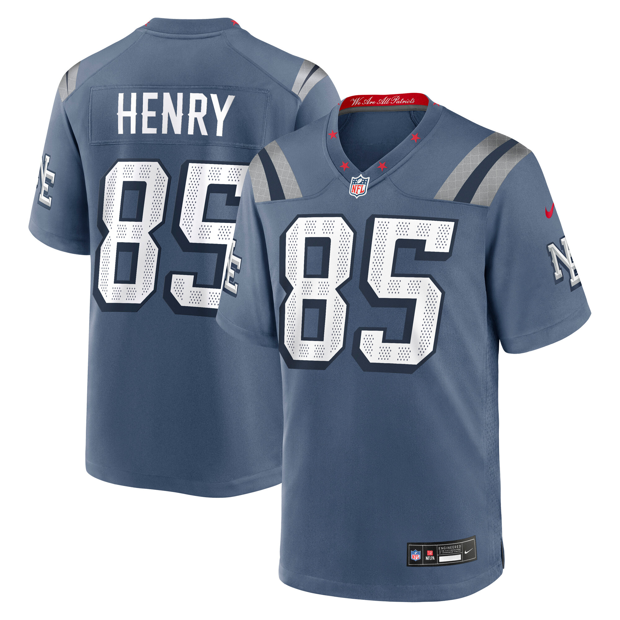 Men's Nike Hunter Henry Blue New England Patriots Rivalries Collection Game Jersey