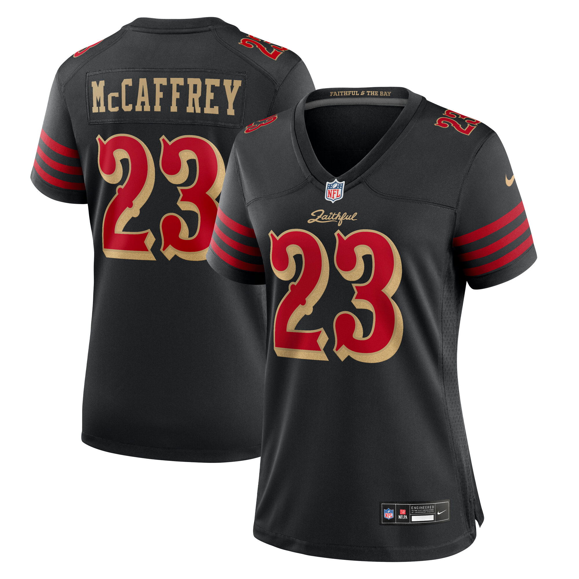 Nike Women'sChristian McCaffrey Black San Francisco 49ers 2025 Rivalries Collection Game Jersey - Black