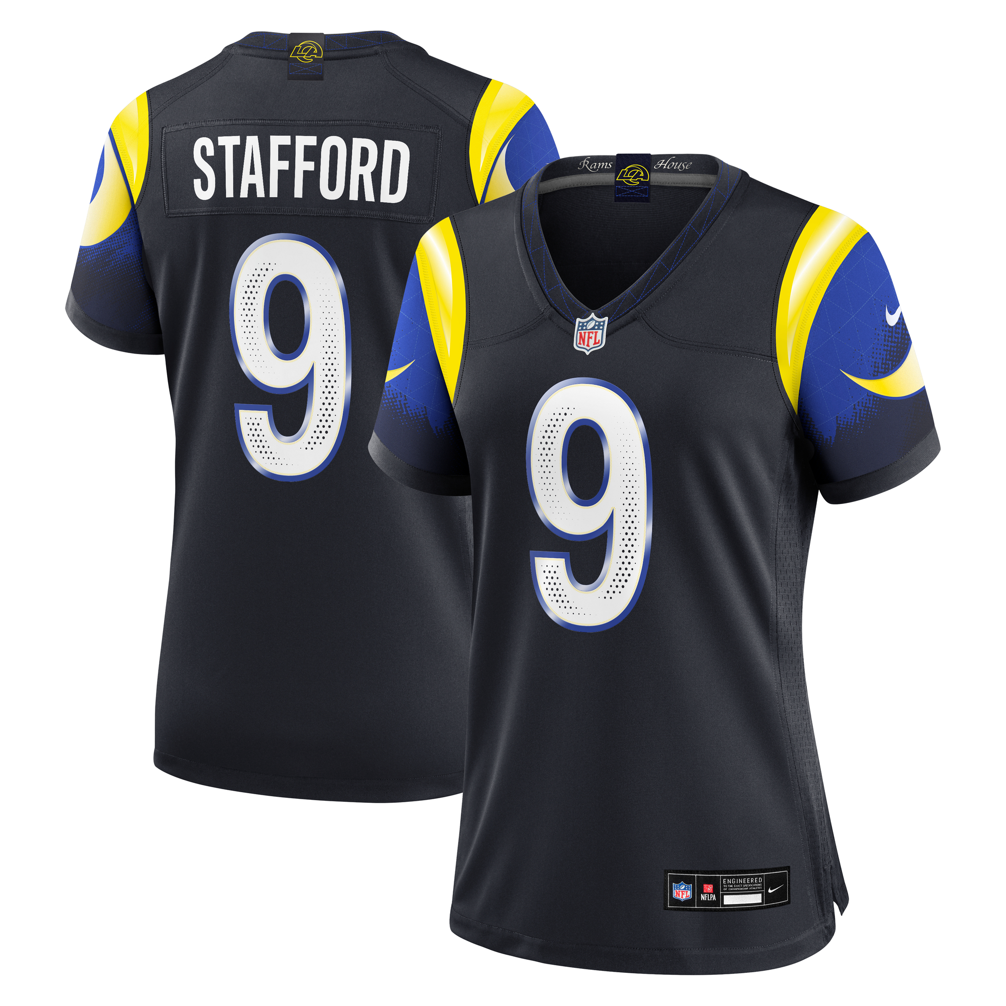Women's Nike Matthew Stafford Dark Blue Los Angeles Rams Rivalries Collection Game Jersey
