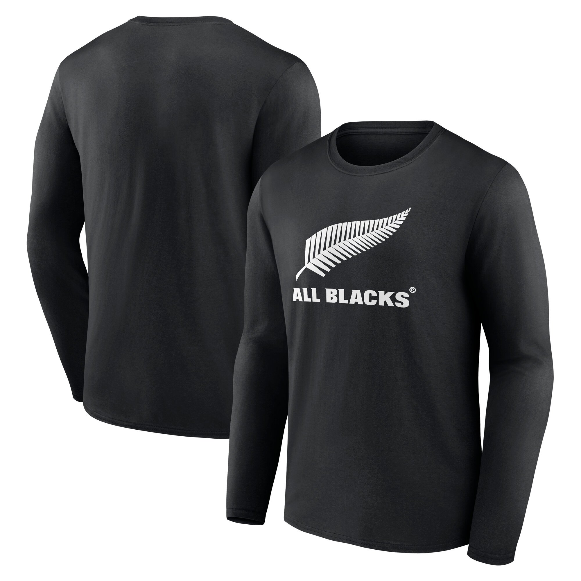 T-shirt a maniche lunghe con grafica del logo primario All Blacks - Nero