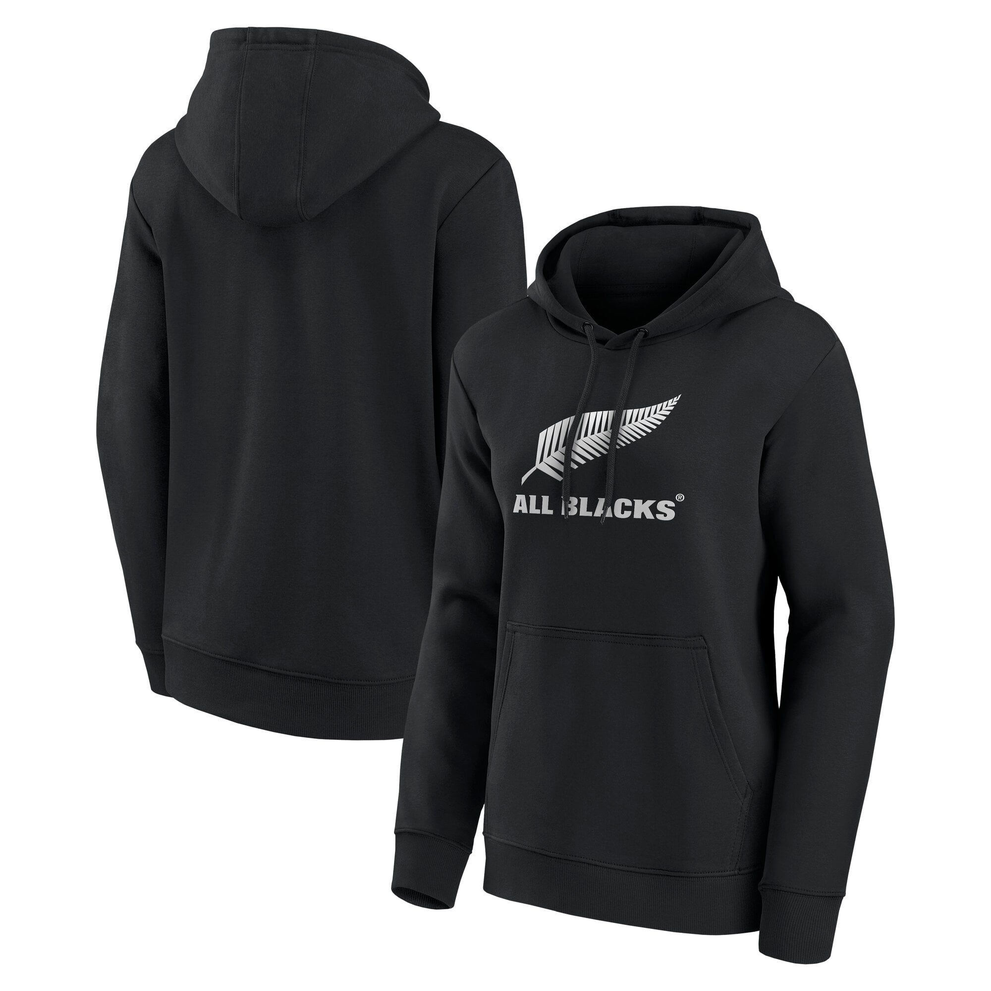 Felpa con cappuccio con grafica del logo primario All Blacks - Nero - Donna