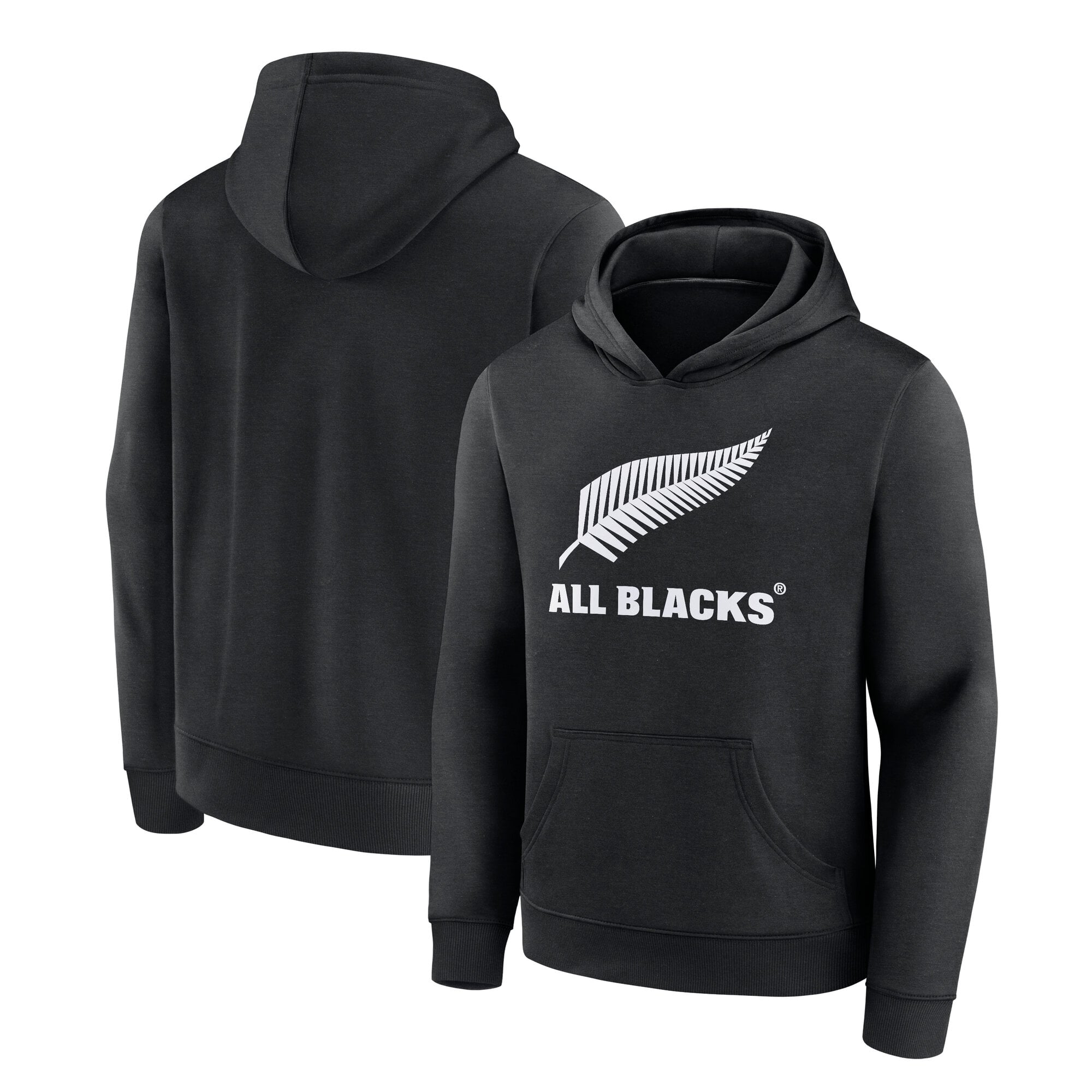 Felpa con cappuccio con grafica del logo primario All Blacks - Nero - Ragazzi