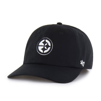 Men's '47  Black Pittsburgh Steelers Foundational Franchise Fitted Hat