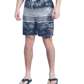 Men's G-III Sports by Carl Banks  Navy/Gray Houston Texans Horizon Volley Swim Shorts
