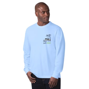 Men's Margaritaville Light Blue Seattle Seahawks It's Five O'Clock Somewhere Long Sleeve T-Shirt