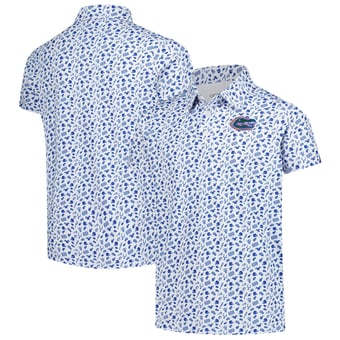 Youth Garb Royal Florida Gators Tom Allover Print Performance Polo