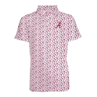 Toddler Garb White Alabama Crimson Tide Tom Allover Print Performance Polo
