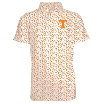 Toddler Garb White Tennessee Volunteers Tom Allover Print Performance Polo