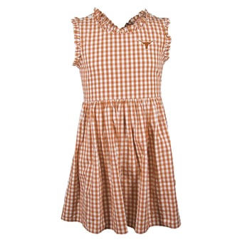 Girl's Toddler Garb Texas Orange Texas Longhorns Sleeveless Alora Gingham Dress
