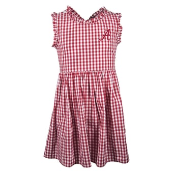 Girl's Toddler Garb Crimson Alabama Crimson Tide Sleeveless Alora Gingham Dress