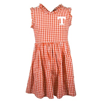 Girl's Toddler Garb Tennessee Orange Tennessee Volunteers Sleeveless Alora Gingham Dress