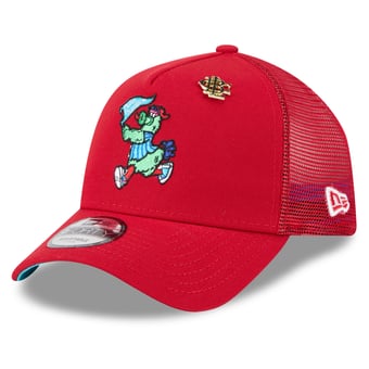 Men's New Era  Red Philadelphia Phillies 2025 Big League Chew A-Frame 9FORTY Adjustable Trucker Hat