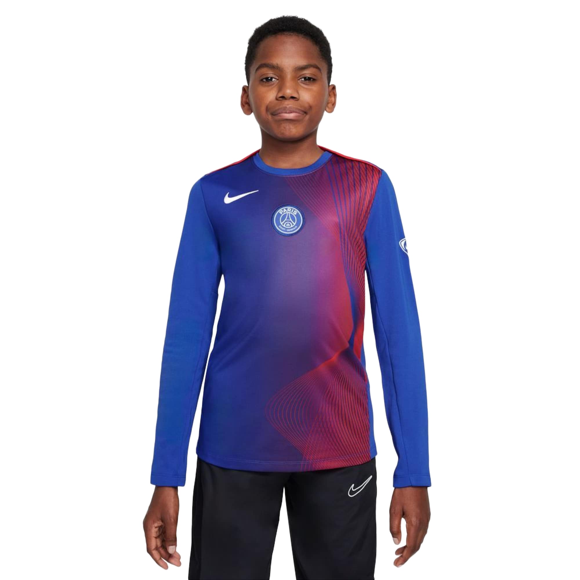 Maillot manches longues Pre-Match PSG Nike Third 25/26 - Bleu - Enfant