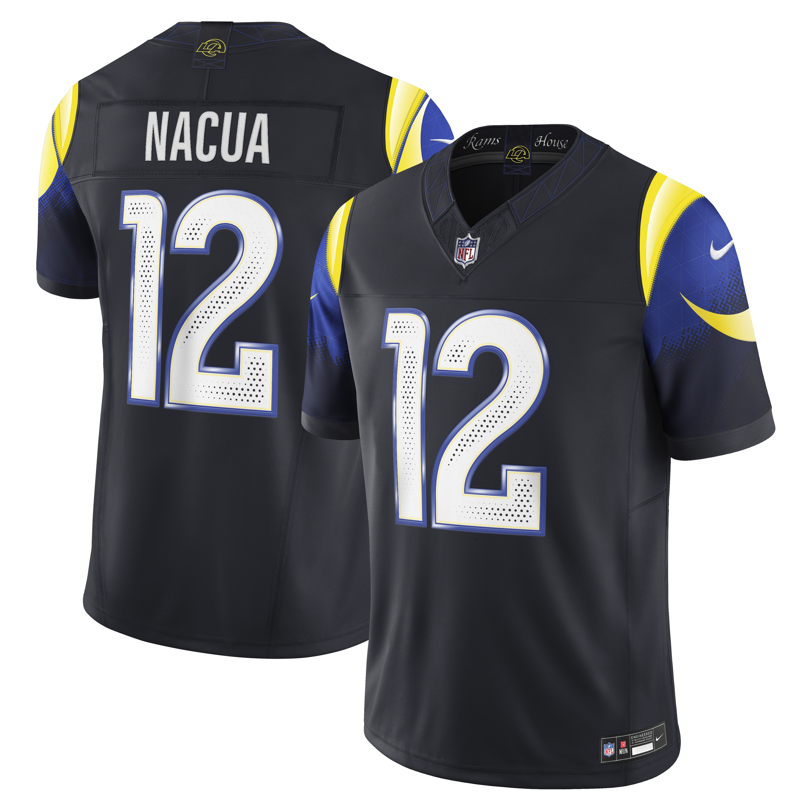 Men's Nike Puka Nacua Dark Blue Los Angeles Rams Rivalries Collection Stitched Limited Jersey