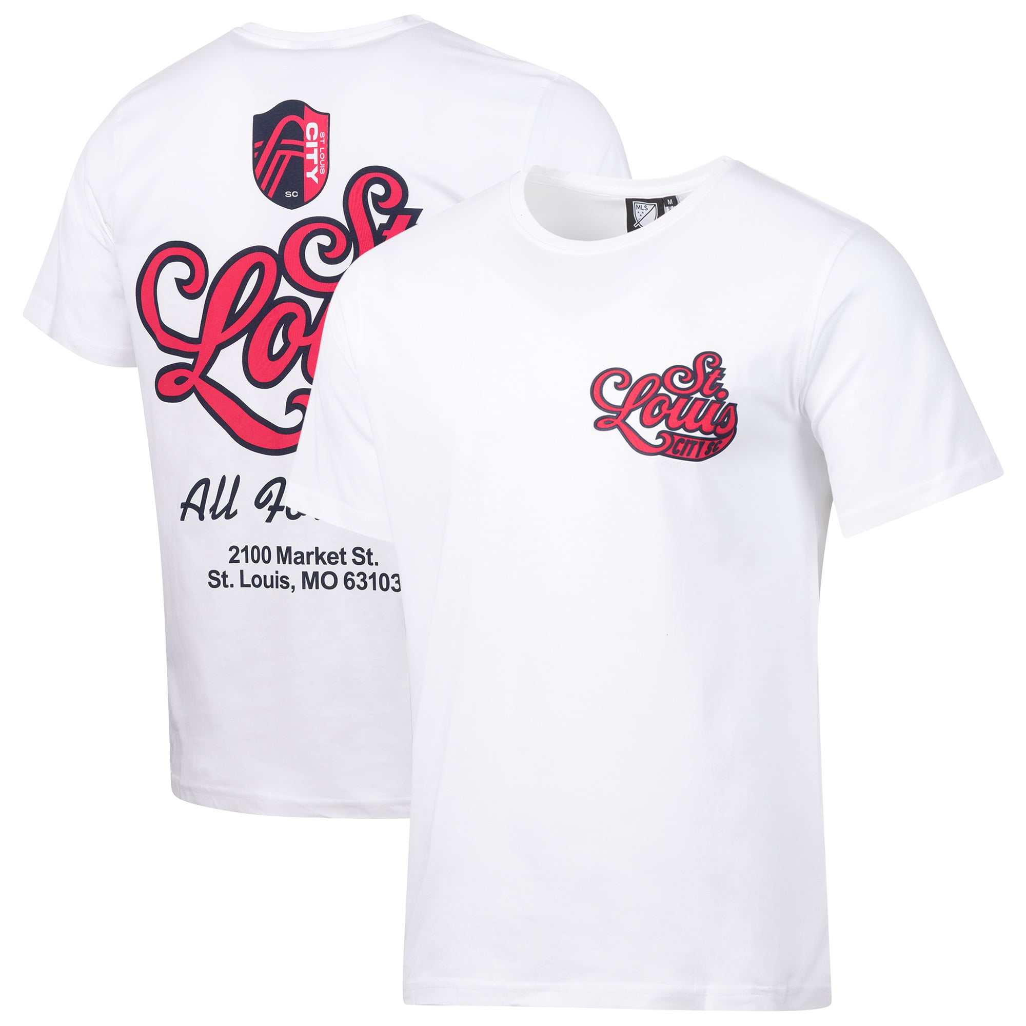 Men's White St. Louis City SC Team Script Relaxed T-Shirt