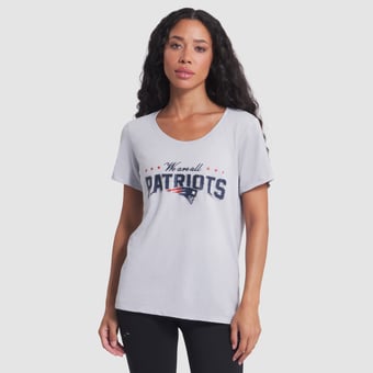 Women's Nike  Silver New England Patriots Rivalries Collection Slub Dri-FIT T-Shirt