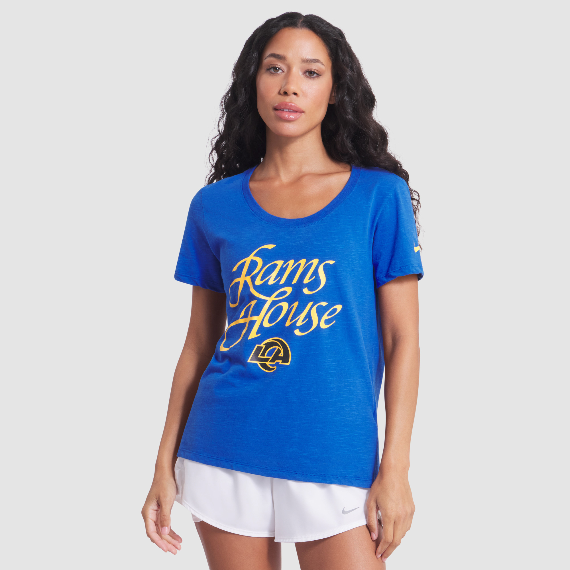 Women's Nike Royal Los Angeles Rams Rivalries Collection Slub Dri-FIT T-Shirt