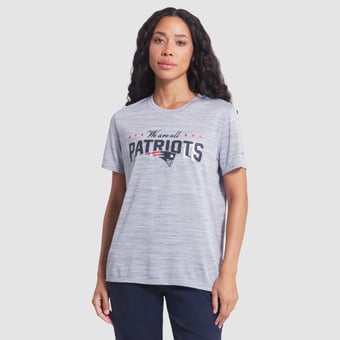 Women's Nike  Silver New England Patriots Rivalries Collection Sideline Velocity Dri-FIT T-Shirt