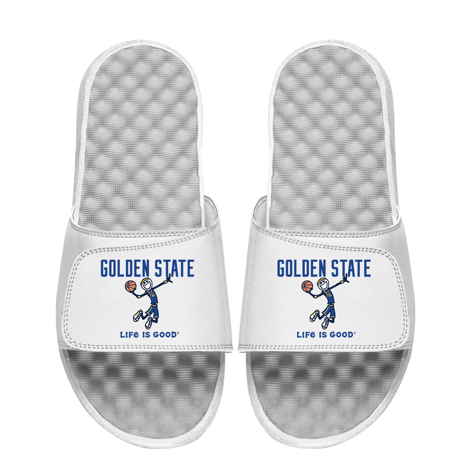 ISlide  White Golden State Warriors Life is Good Slide Sandals