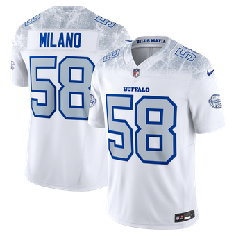 Men's Nike Matt Milano White Buffalo Bills Rivalries Collection Stitched Limited Jersey