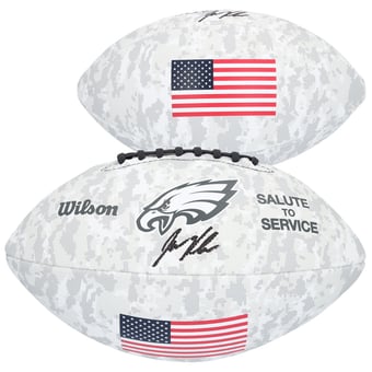 Jason Kelce Philadelphia Eagles Autographed Wilson 2024 Salute To Service Football