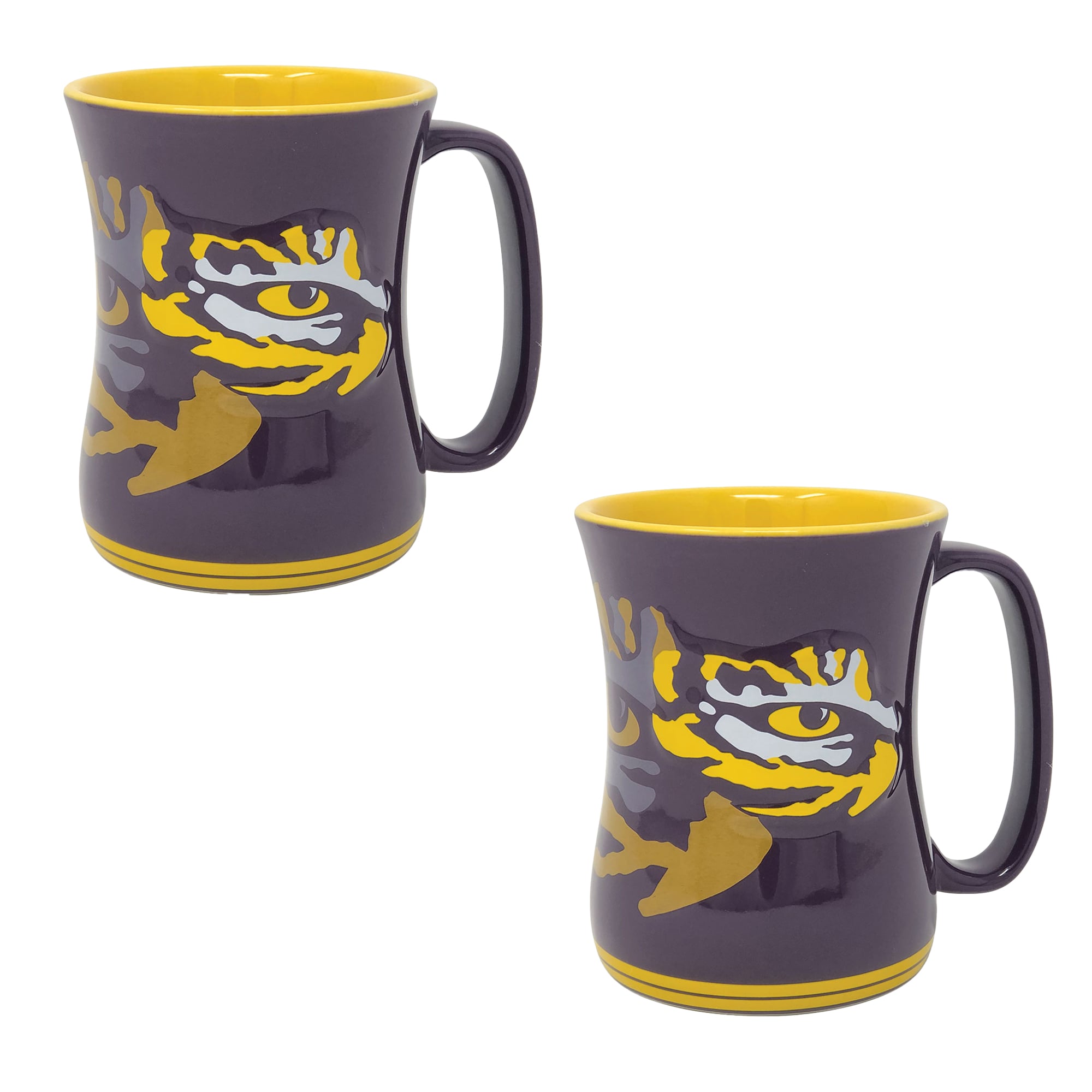 LSU Tigers 16oz. Sculpted Barista Mug Two-Pack