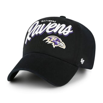 Women's '47  Black Baltimore Ravens Ariana Clean Up Adjustable Hat