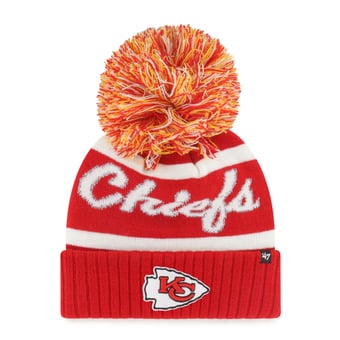 Women's '47  Red Kansas City Chiefs Spirited Cuffed Knit Hat with Pom