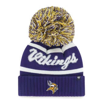 Women's '47  Purple Minnesota Vikings Spirited Cuffed Knit Hat with Pom