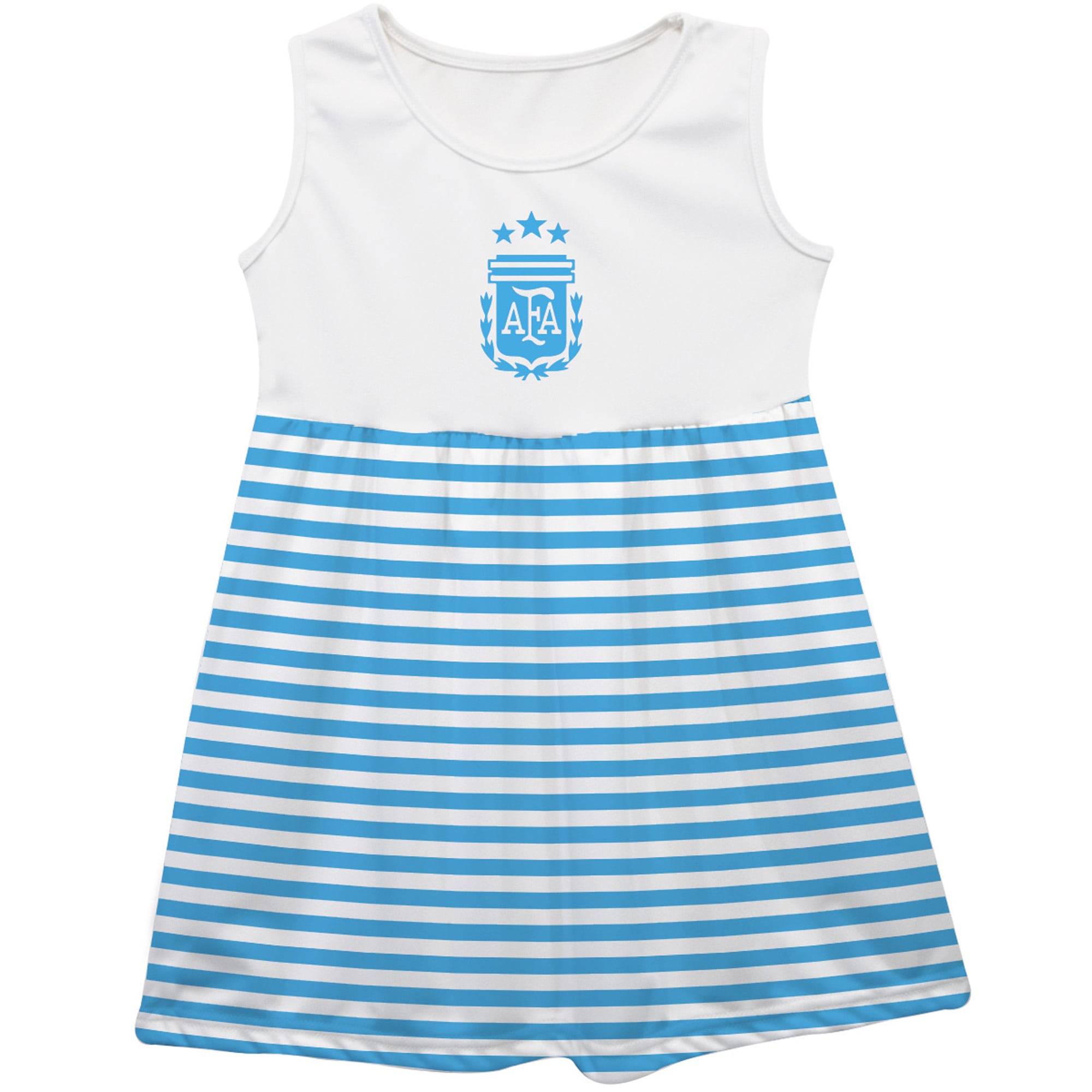 Girls Toddler Vive La Fete Light Blue Argentina National Team Striped Tank Top Dress