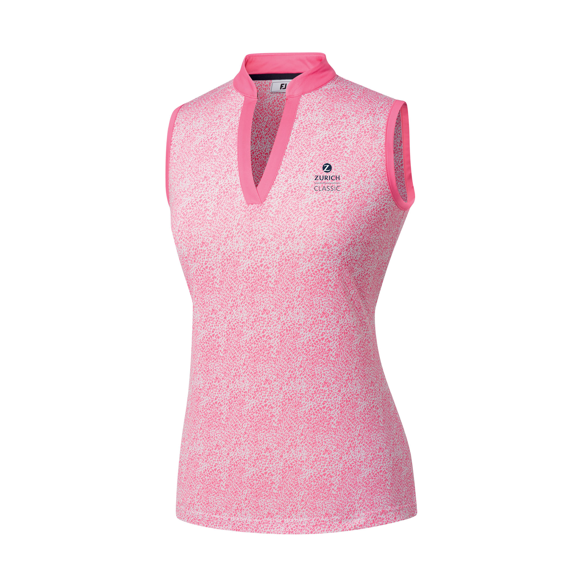 Women’s FootJoy Pink The Zurich Classic Printed Sleeveless Polo